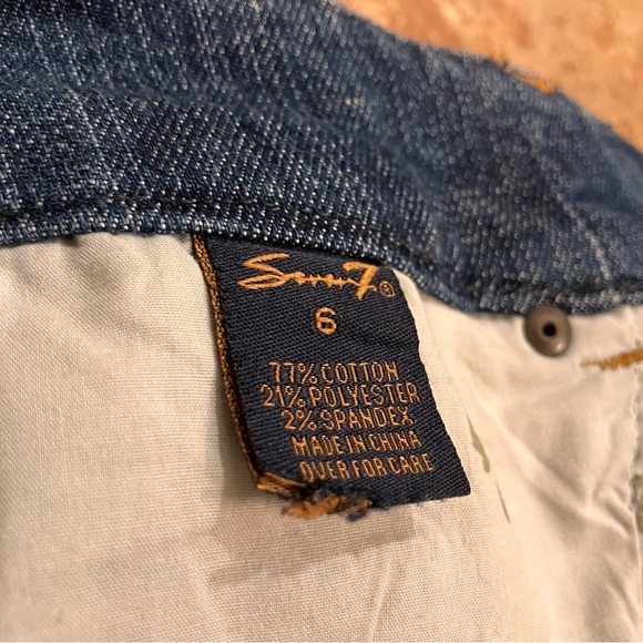 Seven7 Jeans Womens 6 Blue Bootcut Mid Rise Dark Wash Stretch Denim - Picture 9 of 16